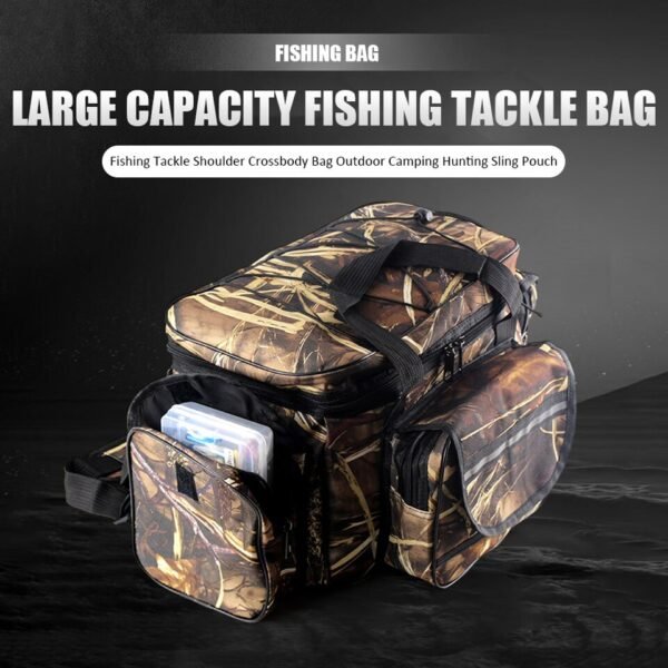 Multifunctional Fishing Tackle Bags Large Capacity Bag Utility Reel Lure Storage Pack - Image 10