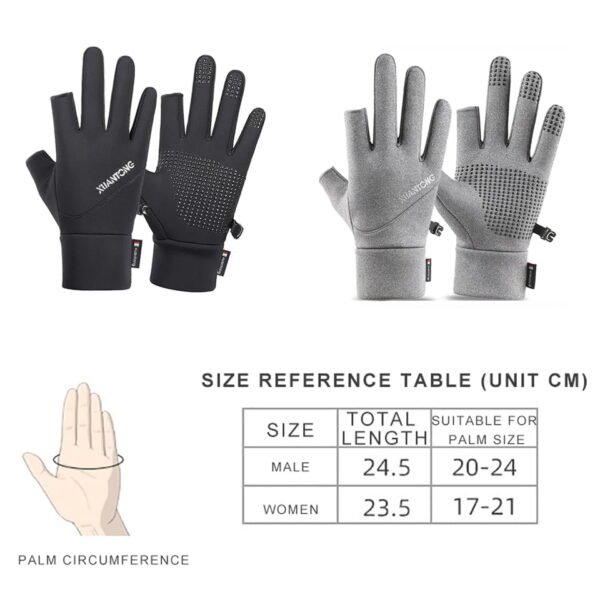 1 Pair Winter Windproof Warm Fishing Gloves Exposed Two-finger - Image 6