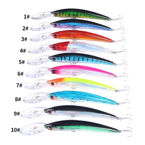 1PCS 17cm 23.5g Big Hard Bait Laser Minnow Fishing Lures Bass Fresh Water Hook Crankbait Wobblers 3D Eyes 10 Colors - Image 5