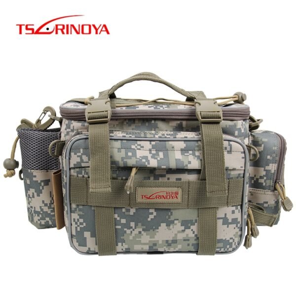 TSURINOYA Fishing Bag Y7 Multifunction Canvas Waist Bag 19*15*40cm Large Capacity Bag Fishing Tackle Pack Outdoor Shoulder Bag