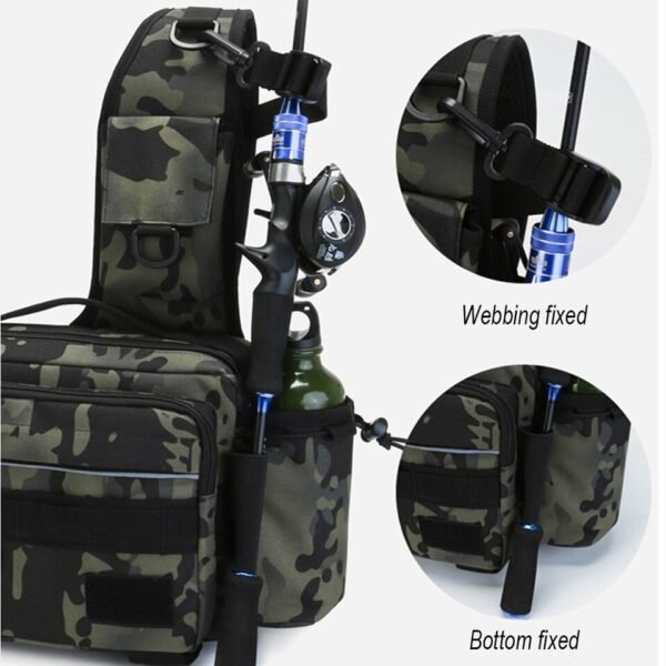 Fishing Tackle Bag Single Shoulder and Waist Crossbody Bag - Image 11