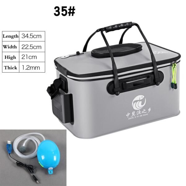 Folding Thicken Fishing Bucket Live Fish Bag - Image 23