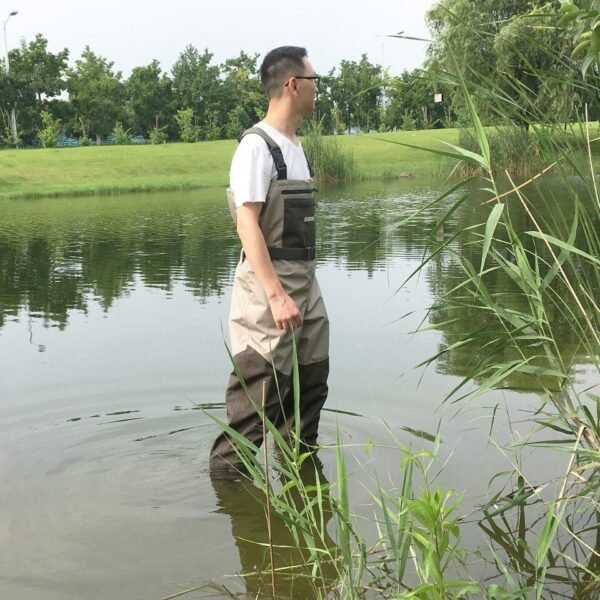 3 Layer Fishing Waders Rubber Boots Neoprene Pants - Image 3