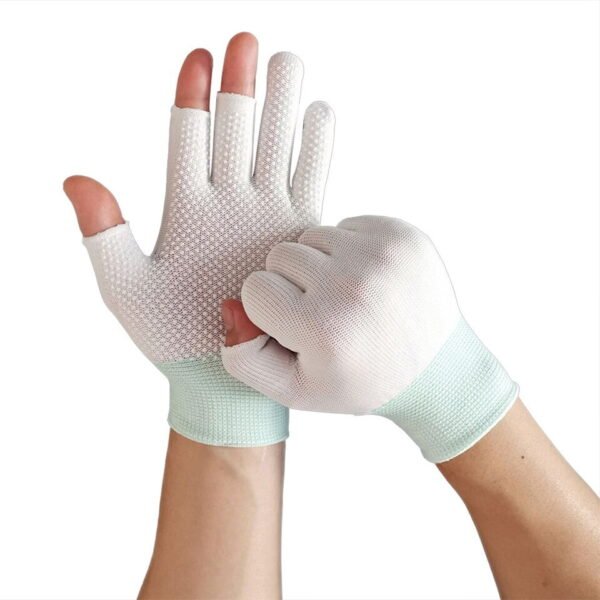 1 Pair Anti-Slip Breathable Fishing Gloves Two Finger Cut - Image 8
