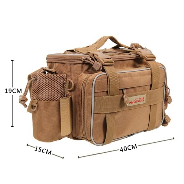 TSURINOYA Fishing Bag Y7 Multifunction Canvas Waist Bag 19*15*40cm Large Capacity Bag Fishing Tackle Pack Outdoor Shoulder Bag - Image 5