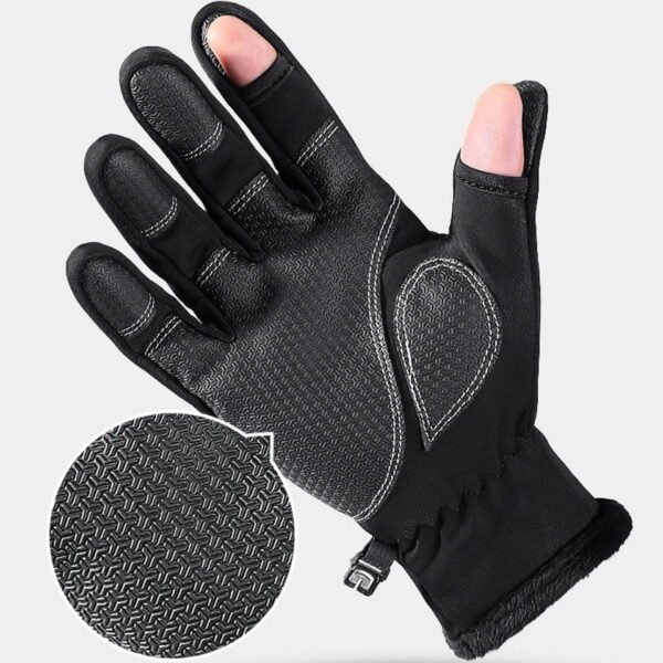 Winter Fishing Gloves 2 Finger Flip Waterproof Windproof - Image 4