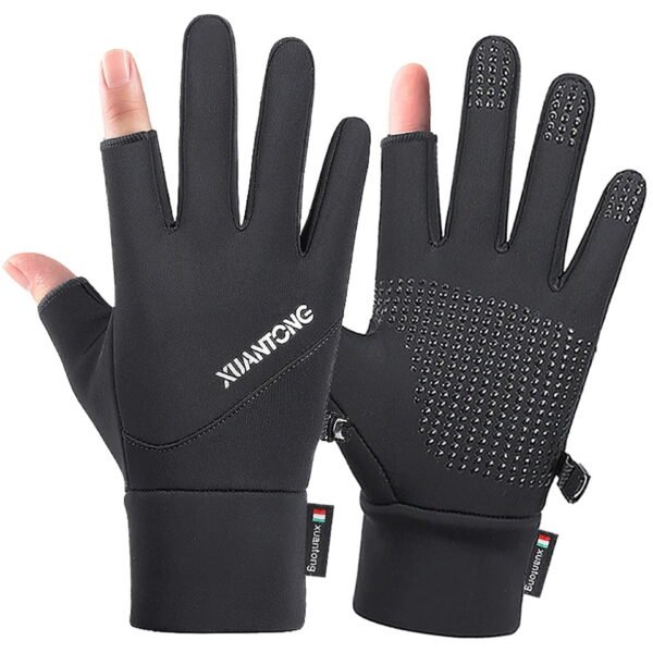 1 Pair Winter Windproof Warm Fishing Gloves Exposed Two-finger - Image 5