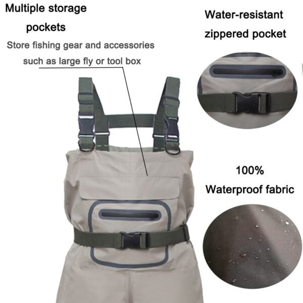 Fly Fishing Breathable Stocking foot Fishing Wader - Image 6