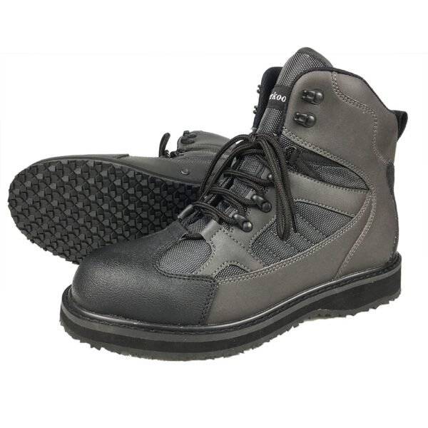 Rubber or Felt Fishing Shoes Rock Anti Skid Upstream Winter Hunting Wading Boots Leather Mesh Fabric Quick Dry Footwear