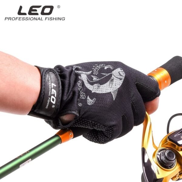 1 Pair 3 Cut Finger Anti-slip Fishing Gloves - Image 5