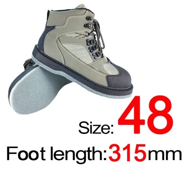 Rubber or Felt Fishing Shoes Rock Anti Skid Upstream Winter Hunting Wading Boots Leather Mesh Fabric Quick Dry Footwear - Image 3