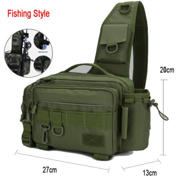 Fishing Tackle Bag Single Shoulder and Waist Crossbody Bag - Image 9