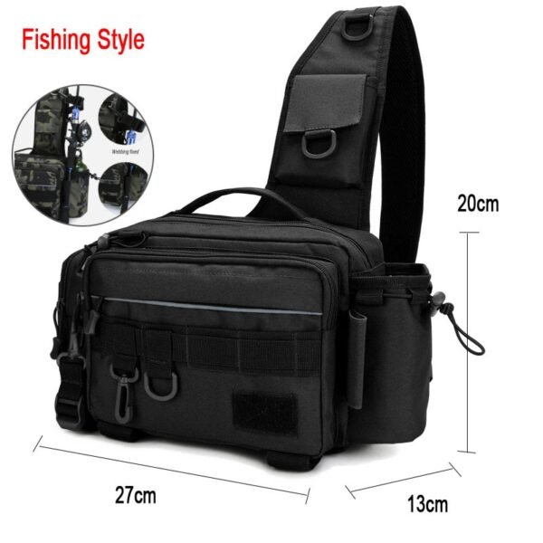 Fishing Tackle Bag Single Shoulder and Waist Crossbody Bag - Image 8