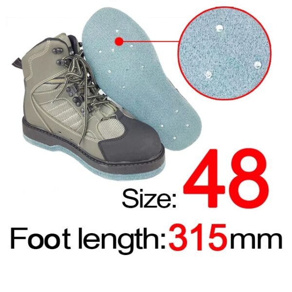 Rubber or Felt Fishing Shoes Rock Anti Skid Upstream Winter Hunting Wading Boots Leather Mesh Fabric Quick Dry Footwear - Image 20