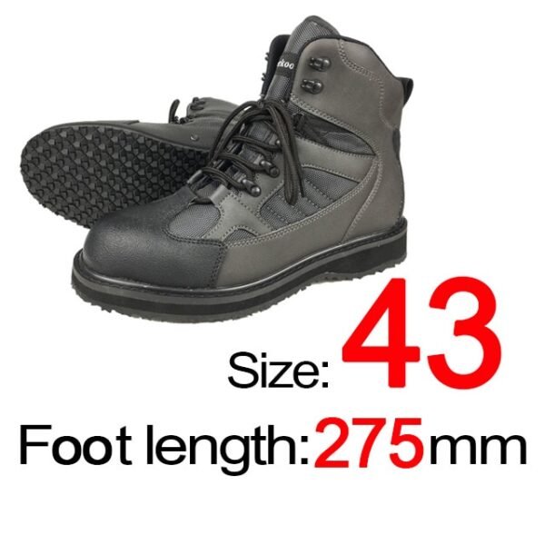 Rubber or Felt Fishing Shoes Rock Anti Skid Upstream Winter Hunting Wading Boots Leather Mesh Fabric Quick Dry Footwear - Image 8