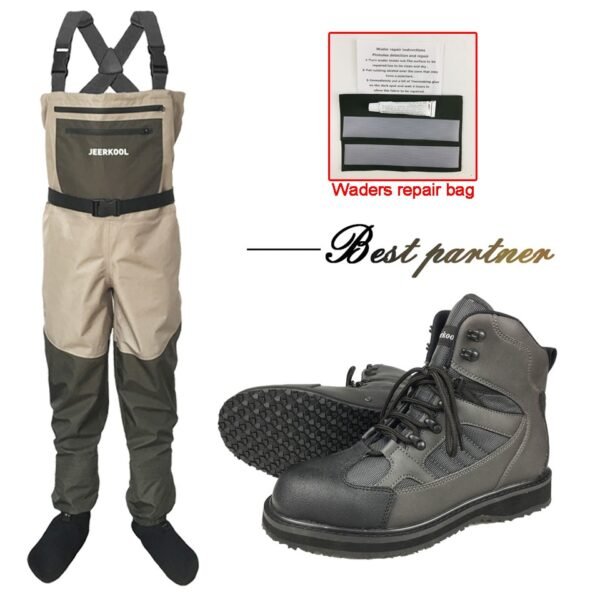3 Layer Fishing Waders Rubber Boots Neoprene Pants