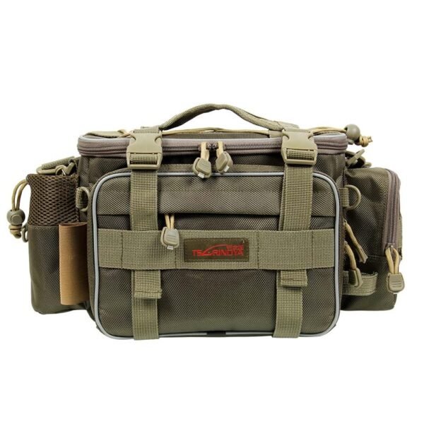 TSURINOYA Fishing Bag Y7 Multifunction Canvas Waist Bag 19*15*40cm Large Capacity Bag Fishing Tackle Pack Outdoor Shoulder Bag - Image 4