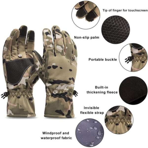 Winter camouflage Fishing and hunting gloves warm non-slip - Image 11