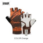 Kingdom Ice Silk Fabric Fishing Gloves Half-finger Sun Protection Double Sided Breathable Anti-slip Outdoor Pesca Fishing Gloves - Image 3