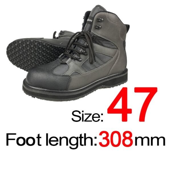 Rubber or Felt Fishing Shoes Rock Anti Skid Upstream Winter Hunting Wading Boots Leather Mesh Fabric Quick Dry Footwear - Image 4