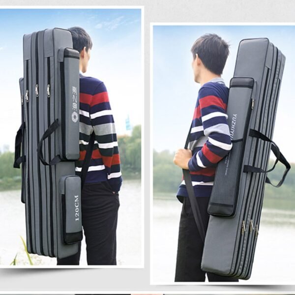 Waterproof Fishing Rod Storage Bag  2/3 Layer Thick Oxford Large Capacity - Image 5