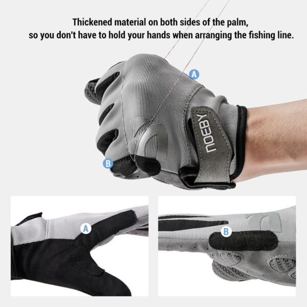 Noeby Fishing Gloves UPF50+ UV Protection Quick-drying - Image 2