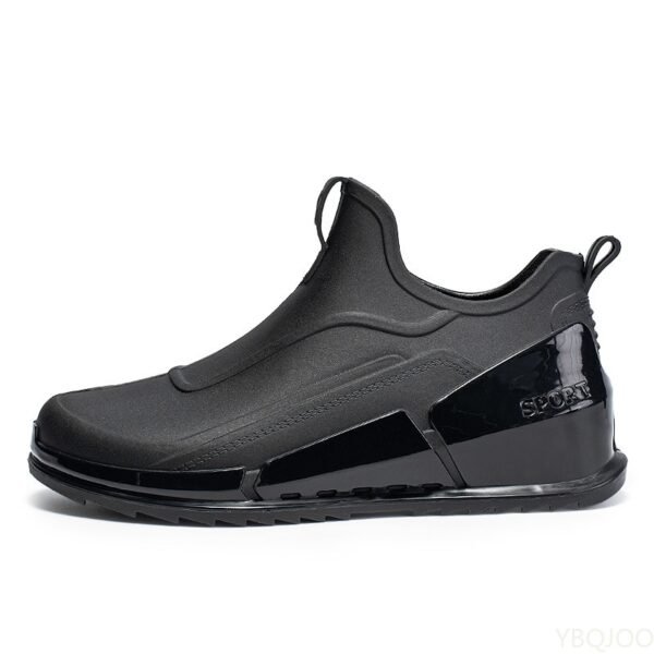 Men's Outdoor Non-slip Hiking Shoes Shaxi Fishing Rain Boots Black Work Shoes Durable Waterproof Rubber Fishing Shoes - Image 3
