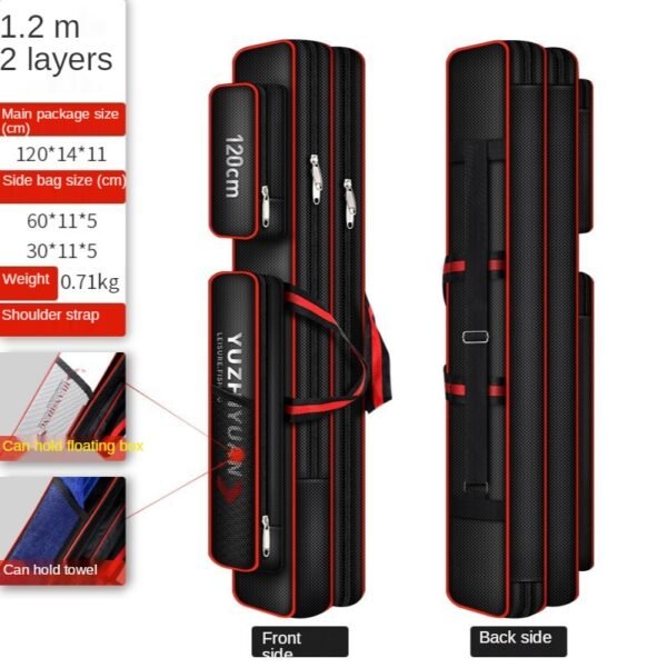 Waterproof Fishing Rod Storage Bag  2/3 Layer Thick Oxford Large Capacity - Image 14