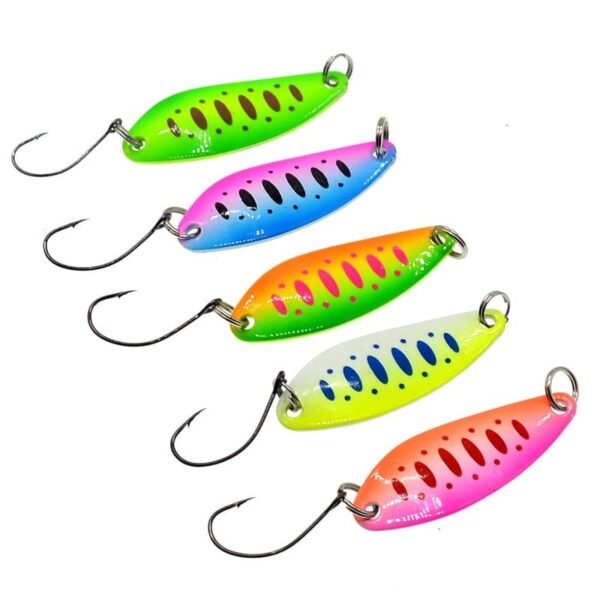 5PCS/Lot 4cm 5.3g Fishing Bait Fishing Metal Spoon Lure Bait for Trout Bass - Image 4