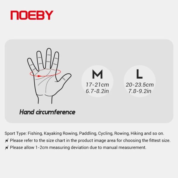 Noeby Fishing Gloves UPF50+ UV Protection Quick-drying - Image 7