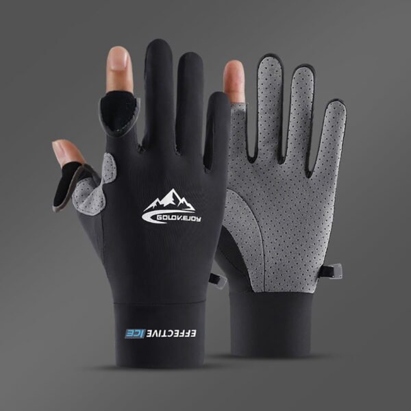 1 Pair Fishing and Cycling Gloves Ice Silk Anti-slip Breathable - Image 3