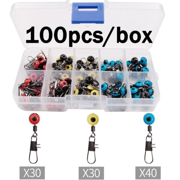 Fishing Tackle Box with fish Hooks Swivels Weights Jig Heads Sinker Fishing Accessories Set Freshwater - Image 3