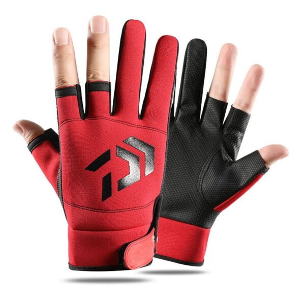 Anti-Slip Fishing Gloves 3 Cut Fingers Ice Fishing Gloves Outdoor Sports Fishing Equipment Angling Gloves Camping Hiking Hunting - Image 9