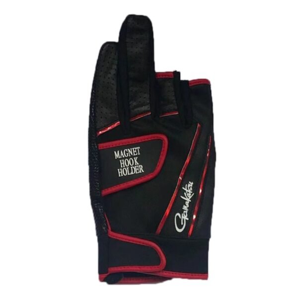 Gamakatsu Fishing Gloves Anti Slip 3 Finger Soft Leather - Image 5