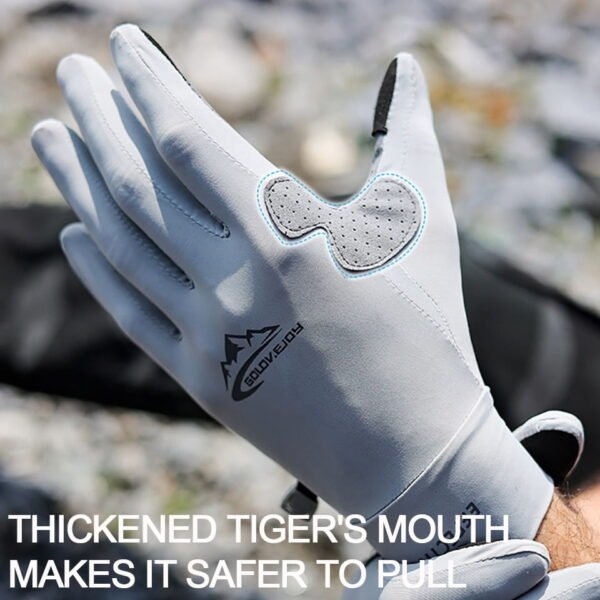 1 Pair Fishing and Cycling Gloves Ice Silk Anti-slip Breathable - Image 2