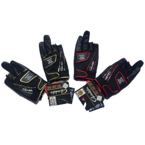 Gamakatsu Fishing Gloves Anti Slip 3 Finger Soft Leather - Image 3