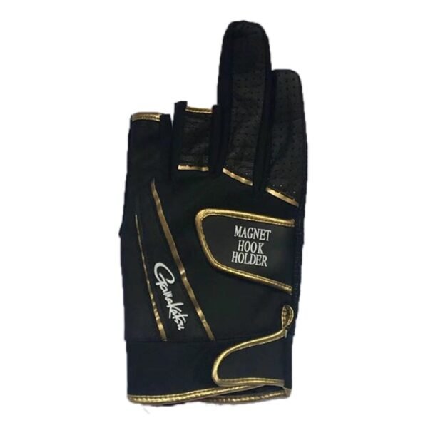 Gamakatsu Fishing Gloves Anti Slip 3 Finger Soft Leather - Image 7
