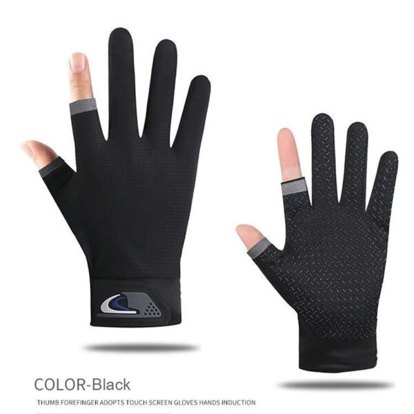 1 Pair Anti-Slip Breathable Fishing Gloves Two Finger Cut - Image 6