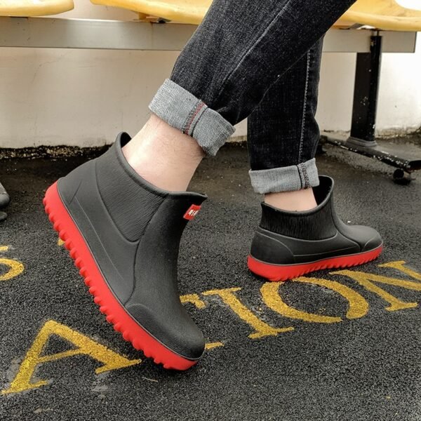 Rain Shoes for Men Warm Outdoor Fishing Boots Waterproof - Image 11
