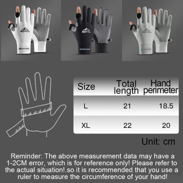 1 Pair Fishing and Cycling Gloves Ice Silk Anti-slip Breathable - Image 9