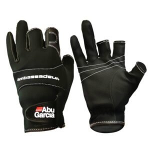 ABU Garcia Fishing Gloves Three Fingers Cut PU Leather
