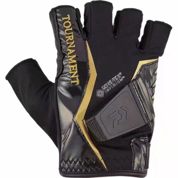 Daiwa Anti Slip Leather Fishing Gloves Finger Cut UV Protection - Image 9