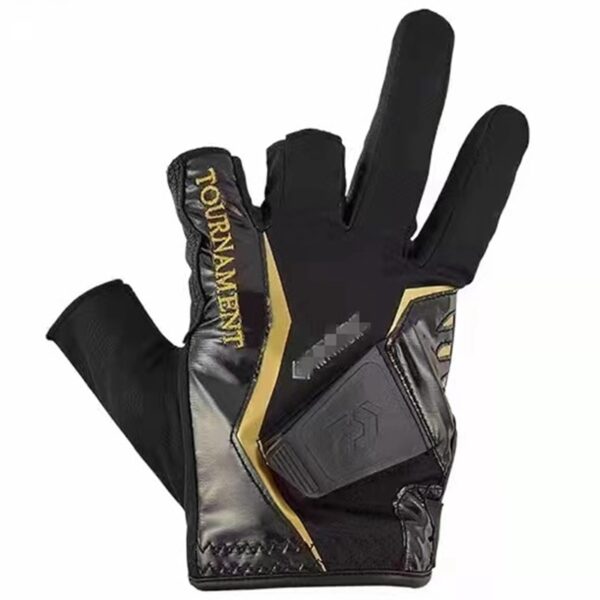 Daiwa Anti Slip Leather Fishing Gloves Finger Cut UV Protection