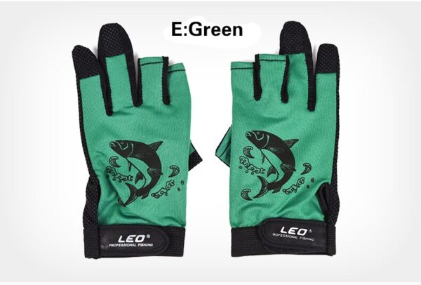 Fishing Gloves Anti-slip Quick-drying Three Finger Cut Thin Style for Summer Gloves Work