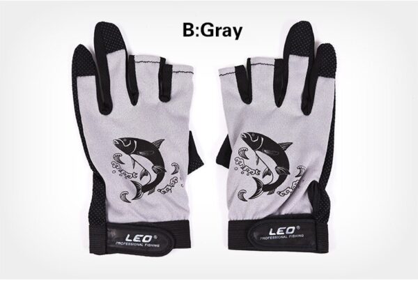 Fishing Gloves Anti-slip Quick-drying Three Finger Cut Thin Style for Summer Gloves Work