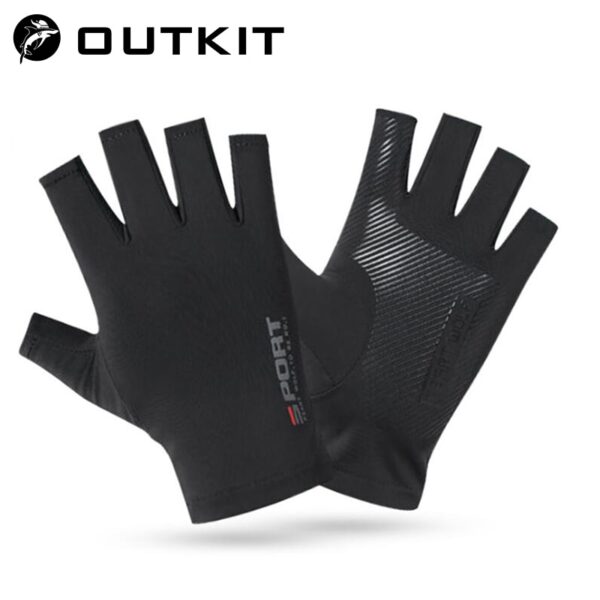 Fishing Gloves Half Fingers Ice Silk