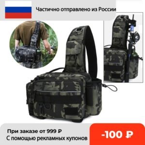 Fishing Tackle Bag Single Shoulder and Waist Crossbody Bag