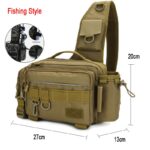 Fishing Tackle Bag Single Shoulder and Waist Crossbody Bag