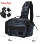 Fishing Tackle Bag Single Shoulder and Waist Crossbody Bag