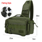 Fishing Tackle Bag Single Shoulder and Waist Crossbody Bag
